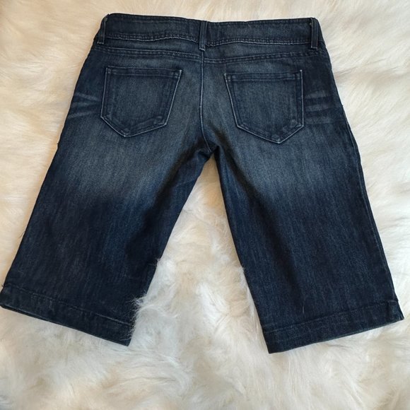 Guess Jean Shorts Denim Bermuda Preppy Classic Stretch Dark Academia Size 28 - Picture 7 of 8